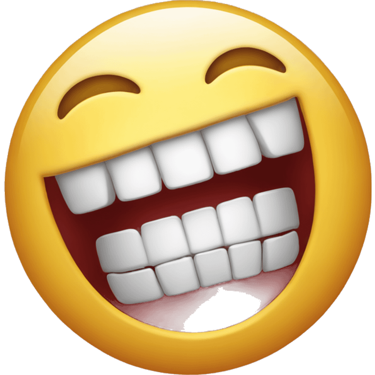 default laughing emoji with real teeths emoji