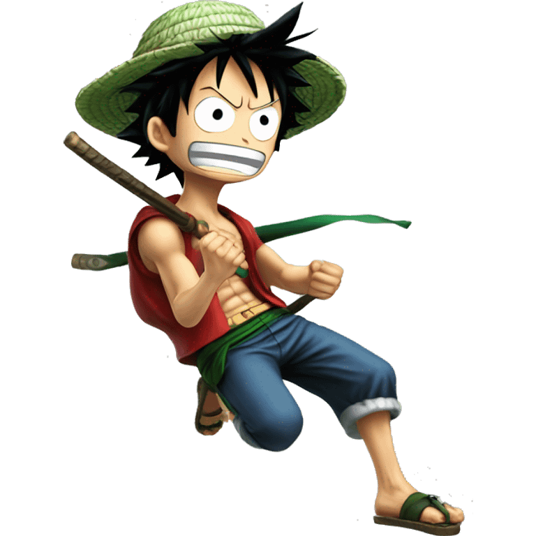 Luffy kick zoro emoji