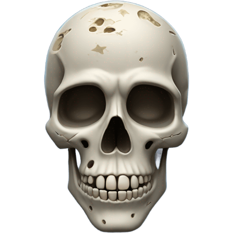 skull face with space background emoji