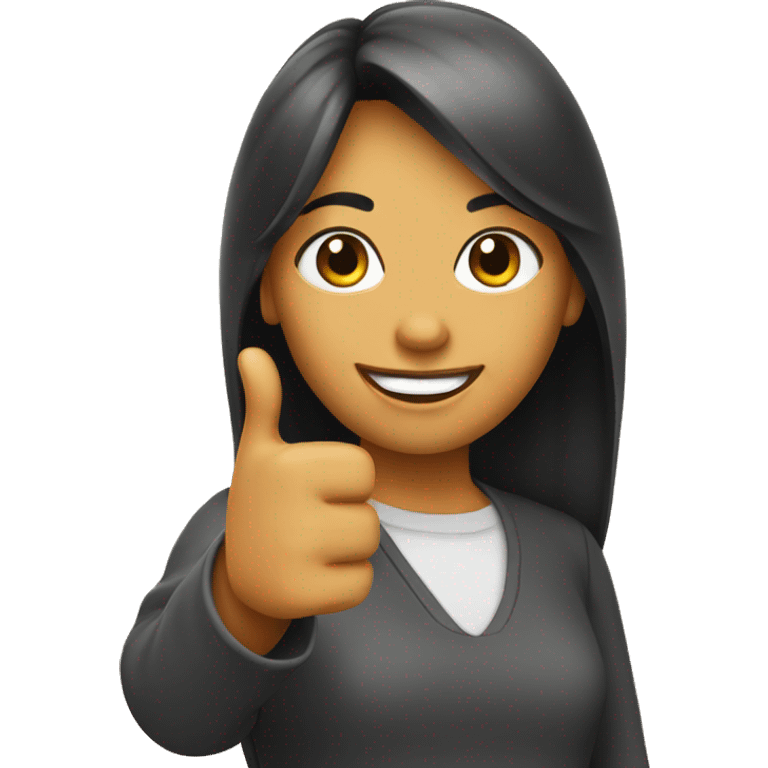 female face two hand thumbs up emoji