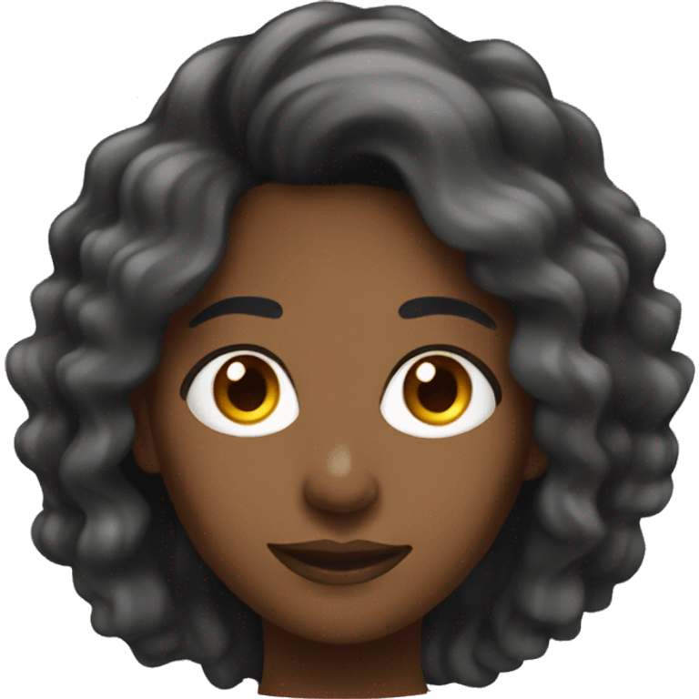 black woman news photographer with long hair emoji