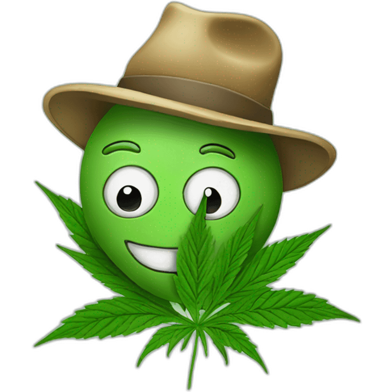 Smoking medical marijuana emoji