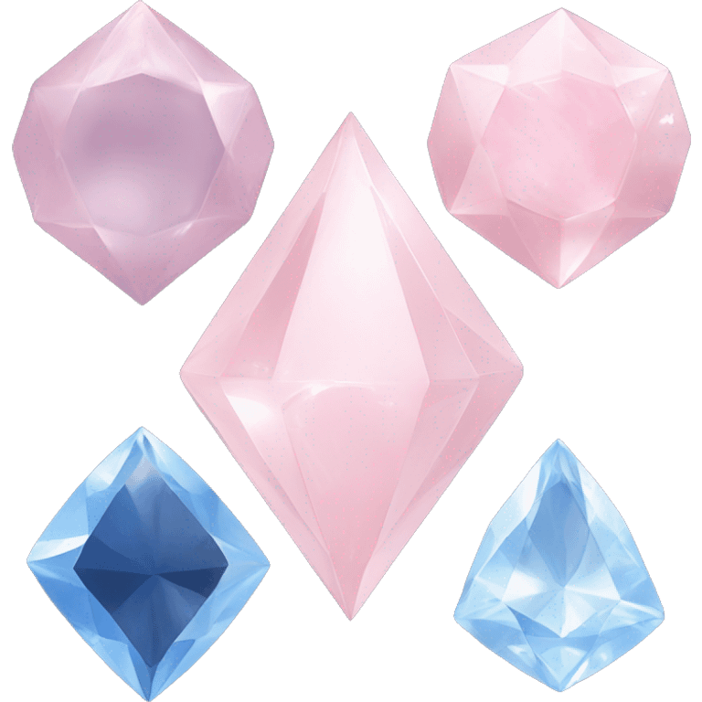 Rose quartz and serenity coloured diamond  emoji