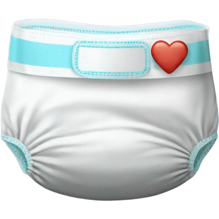 Plastic backed medical diaper big used on underwear emoji