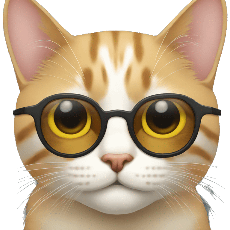 gato con lentes emoji