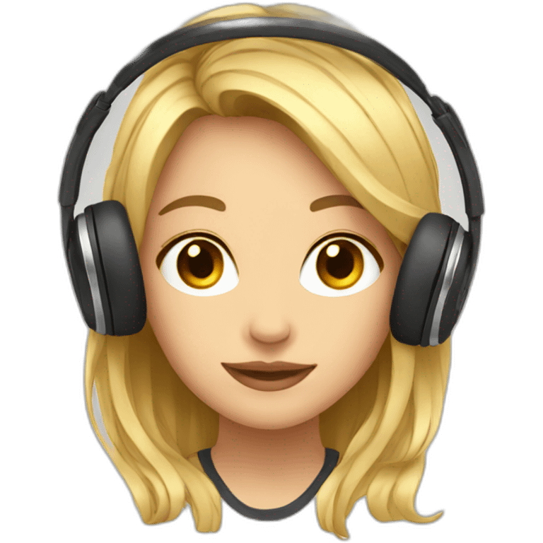 support girl headphones emoji