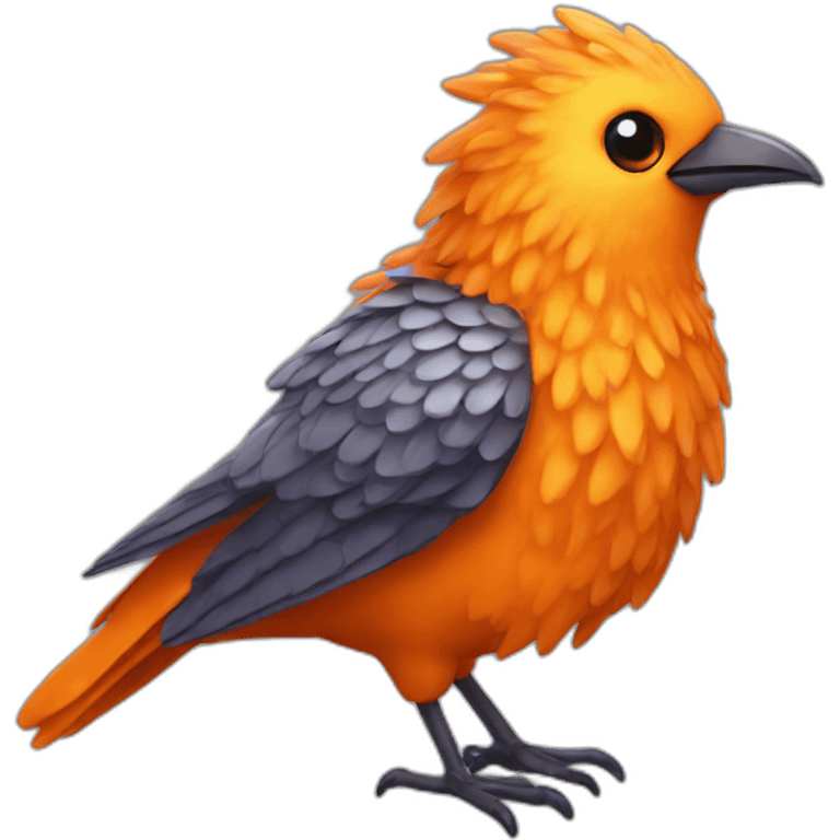 Fantasy bird orange emoji