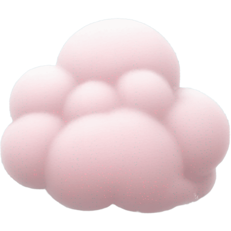 Pink cloud with snow and snowflakes emoji