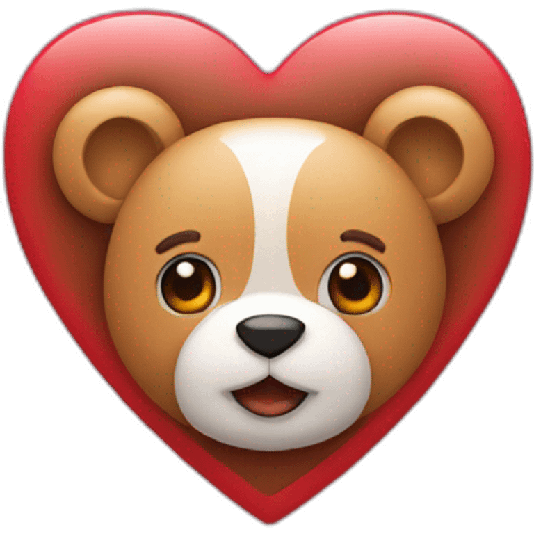 Heart with teddy emoji