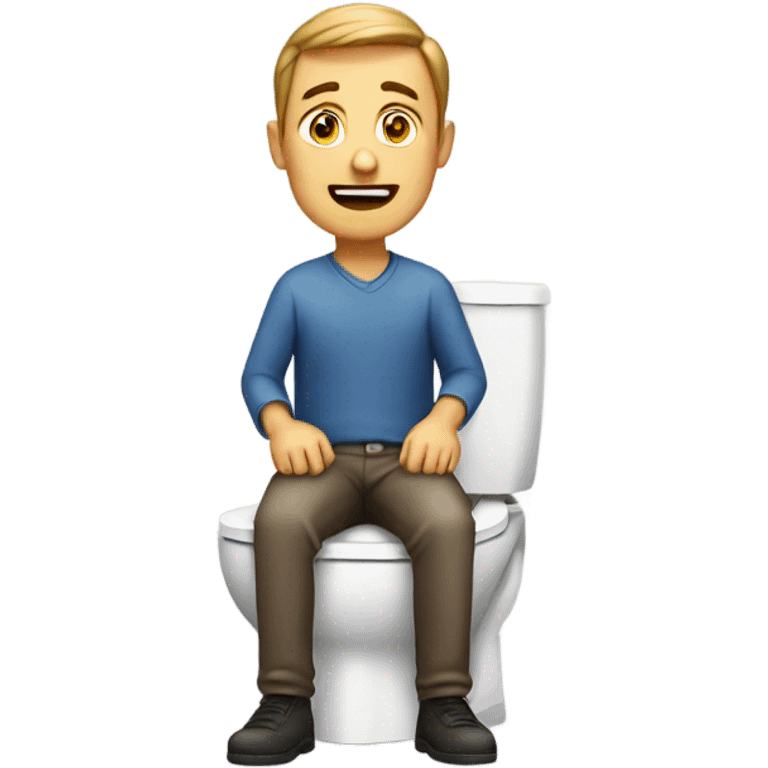 Man on toilet emoji