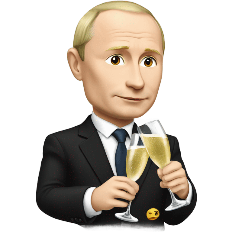 Putin with champagne emoji