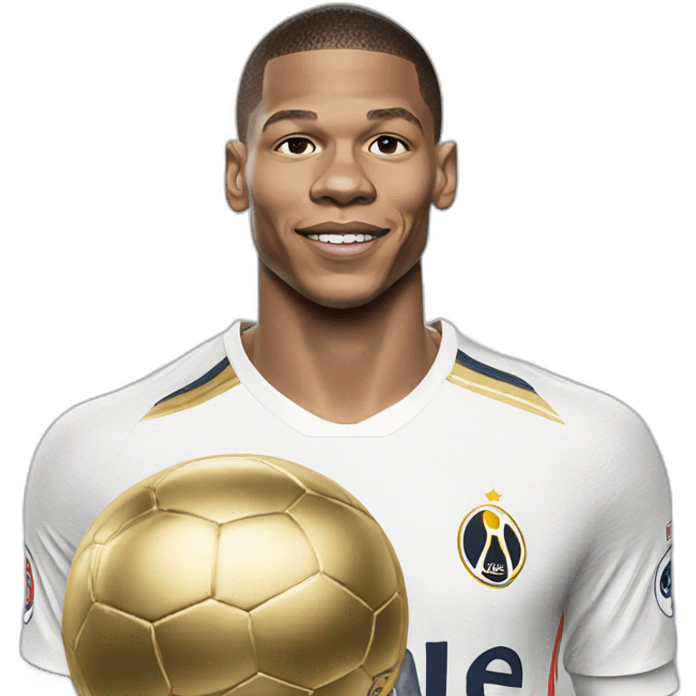 Mbappé avec ballon d'or emoji