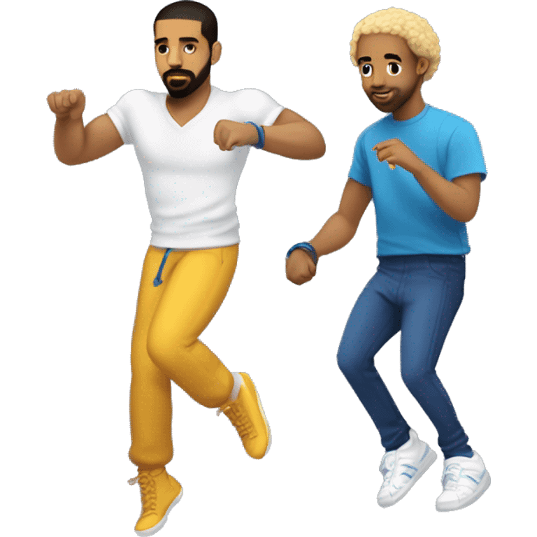 drake and adonis using part of drake to play jump rope emoji