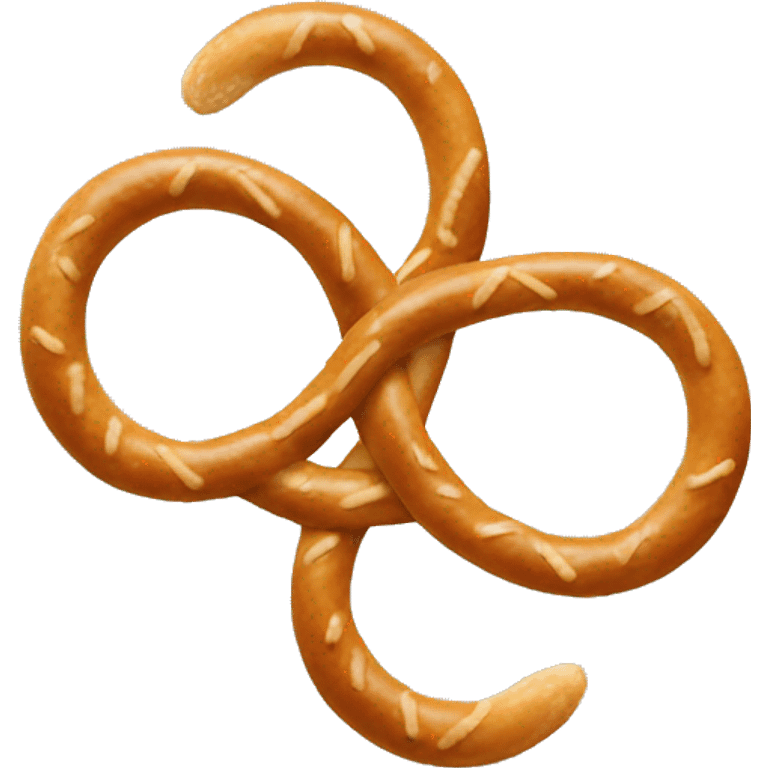 Pretzel that is made of 1 large circle and two small circles emoji