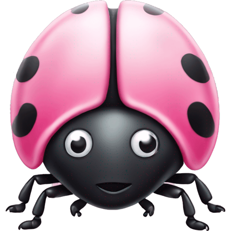 Cute Pink lady bug  emoji