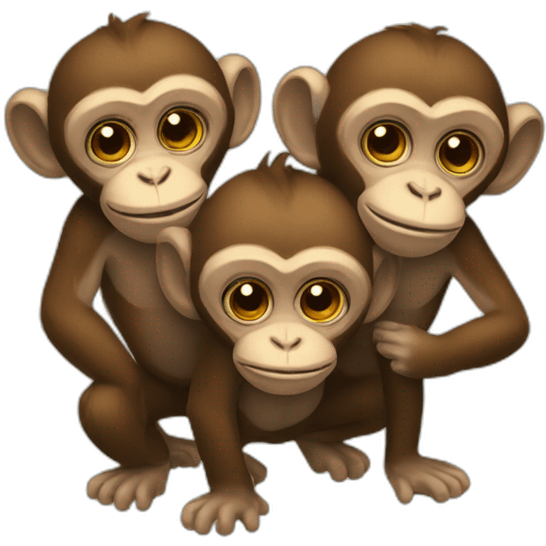 3 HEADED MONKEY emoji