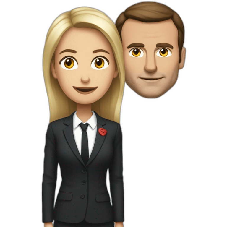 Macron sur une femme emoji