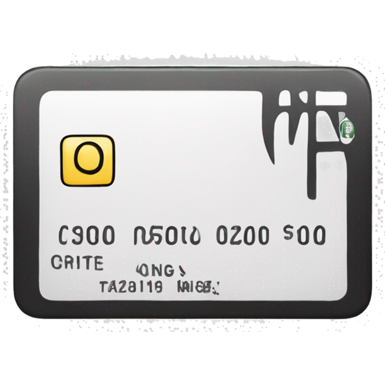 a black and white credit card drawn style emoji