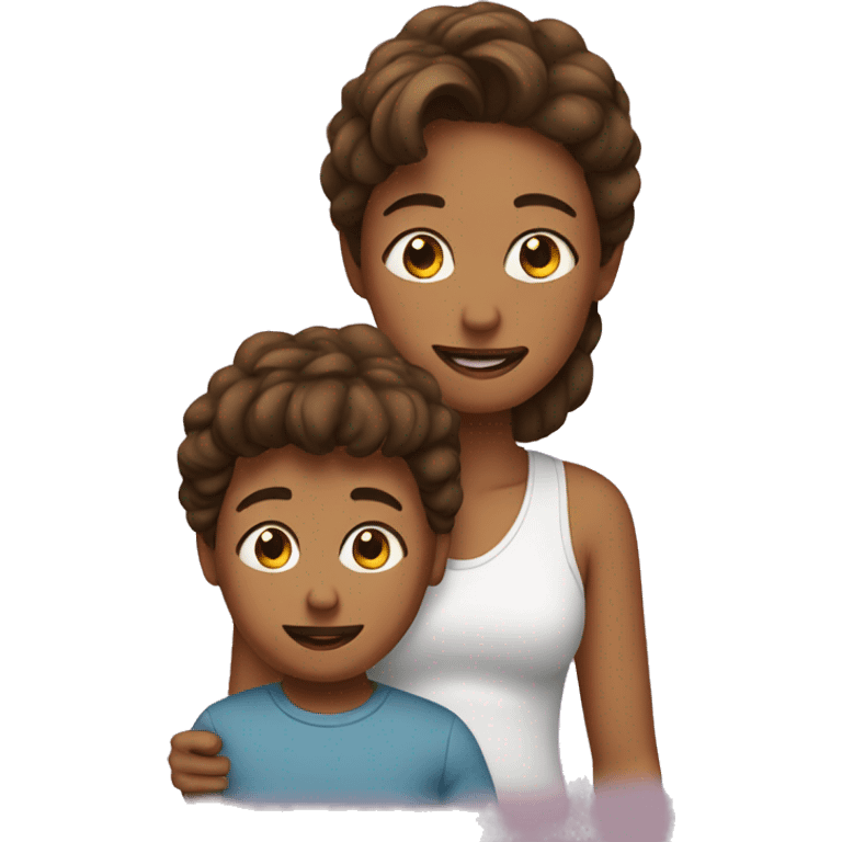 Boy and mommy emoji