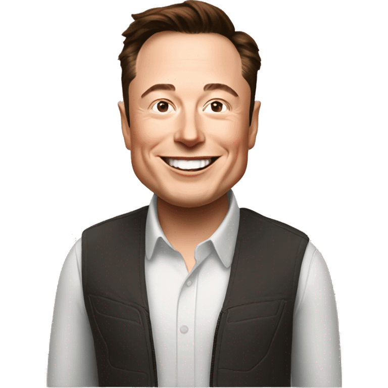 Elon musk is smiling  emoji