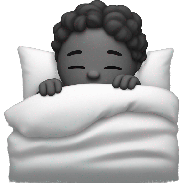 black and white sleeping  emoji