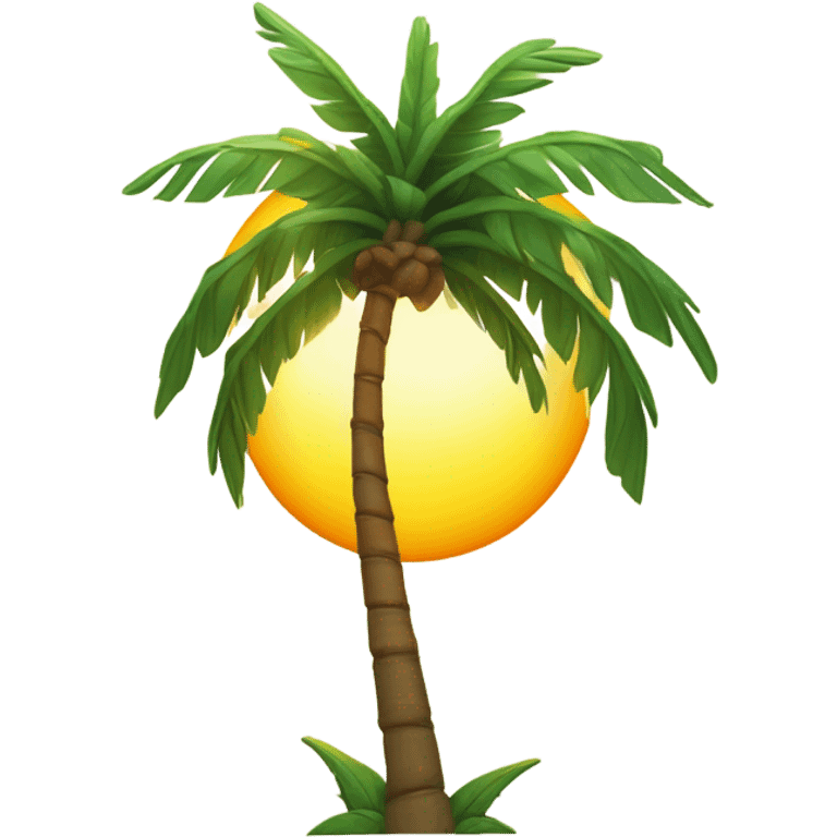 Palmtree and Sun emoji