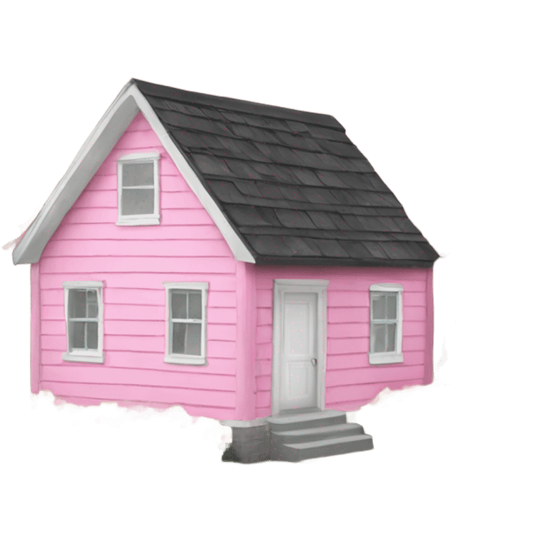 Small pink house white roof emoji