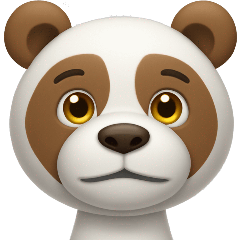 White teddy bear with brown inlove emoji