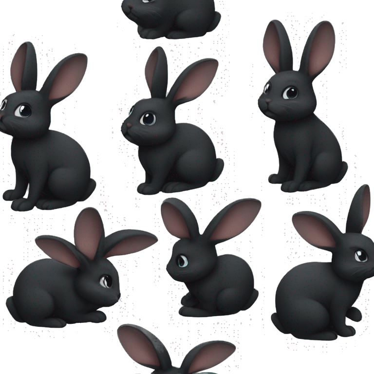 Black bunny emoji