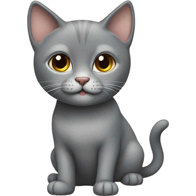 gray short haired cat emoji