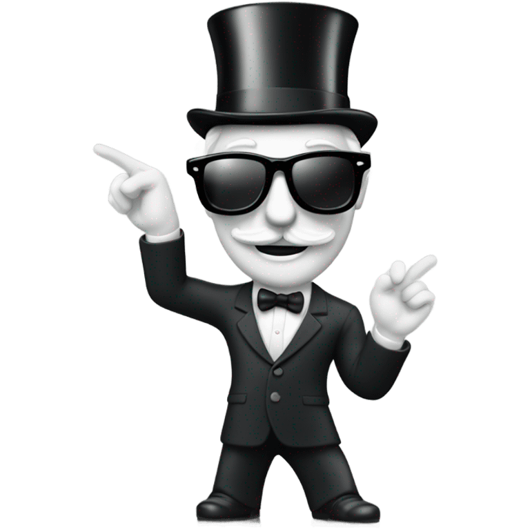 monopoly man celebrating in sunglasses emoji