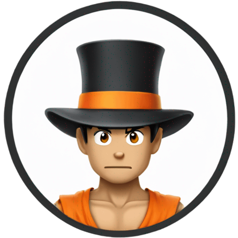 Goku with a top hat emoji