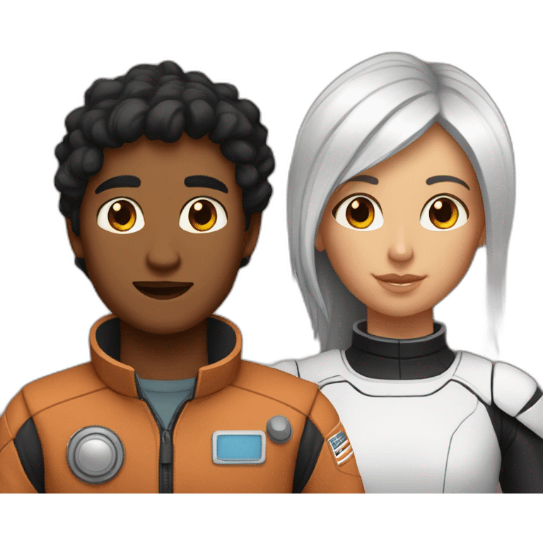 couple on mars girl has brown hair boy has black hair emoji