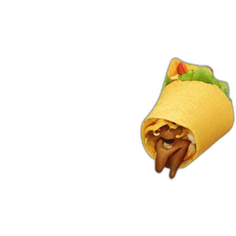 Trump eating a taco emoji