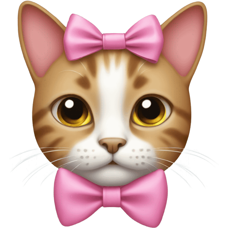 Cat with pink bow emoji