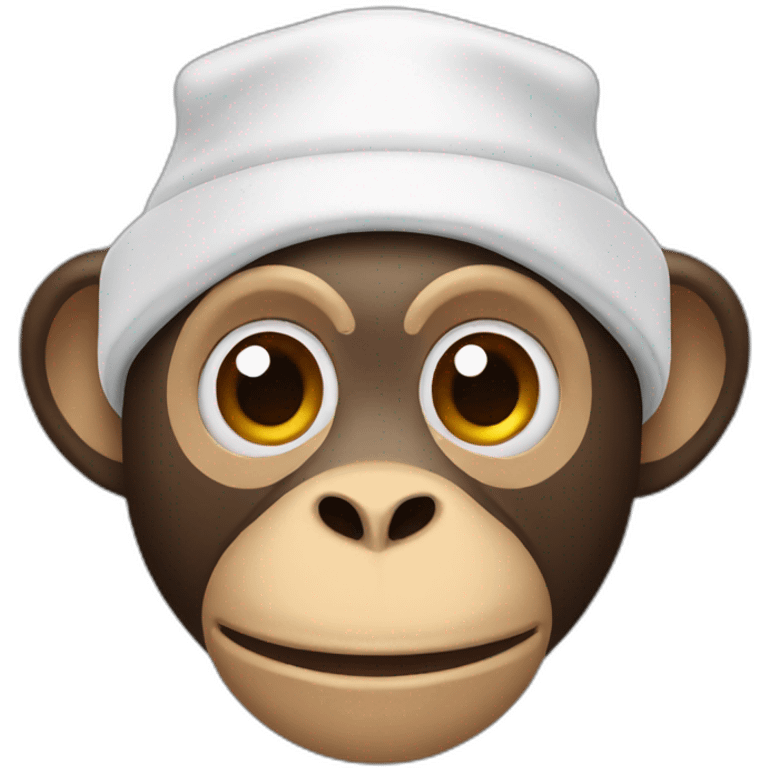 monkey head wearing a medical hat emoji