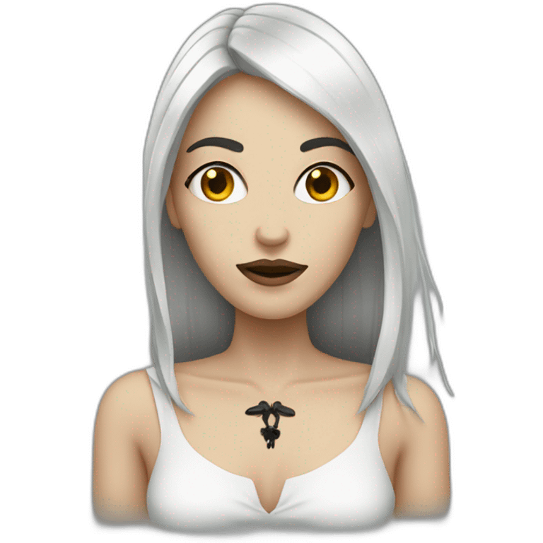 Femme avec tête de mort emoji