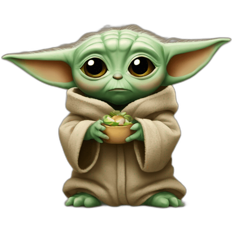 Baby yoda is worried emoji