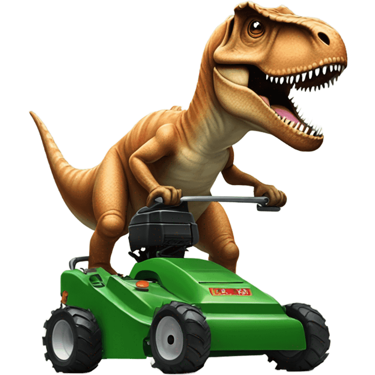 T-Rex mowing  emoji