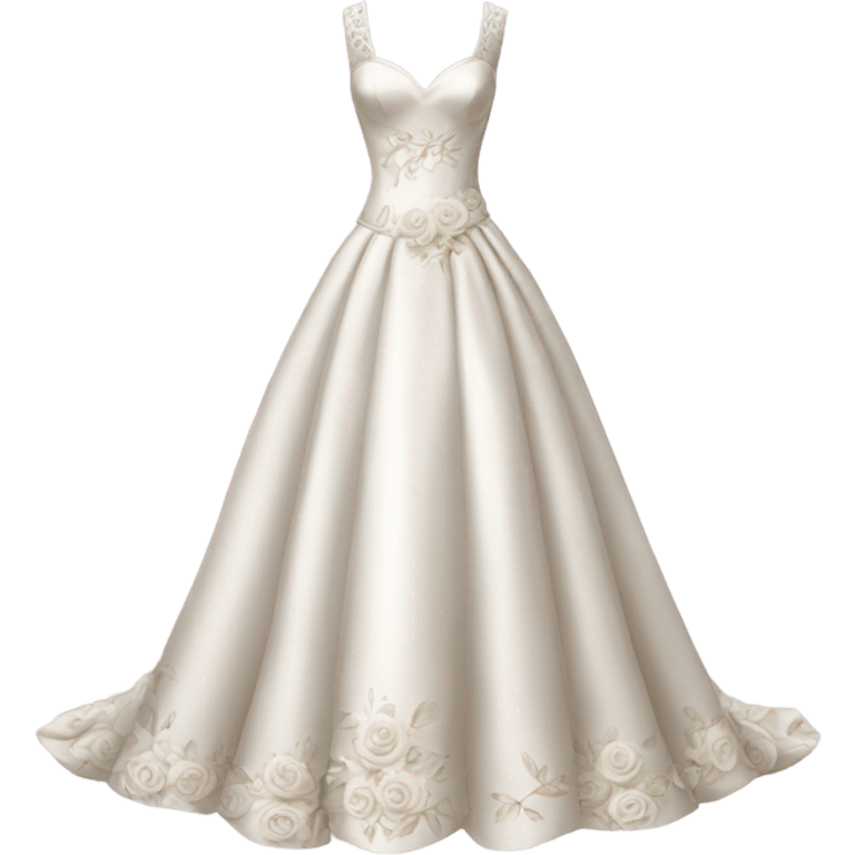 Wedding dress beautiful finish with roses emoji