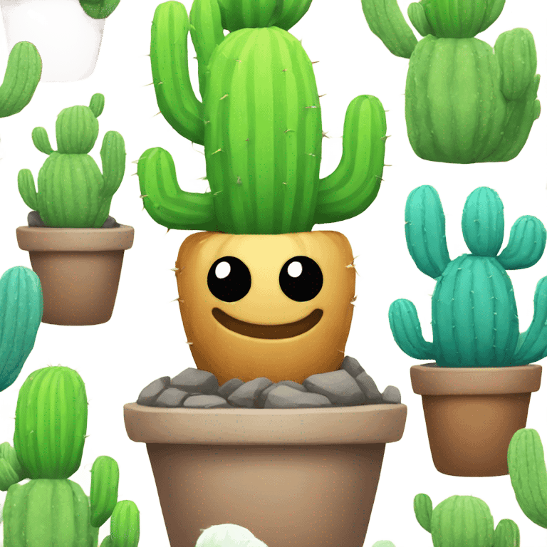 Rainbow cactus emoji