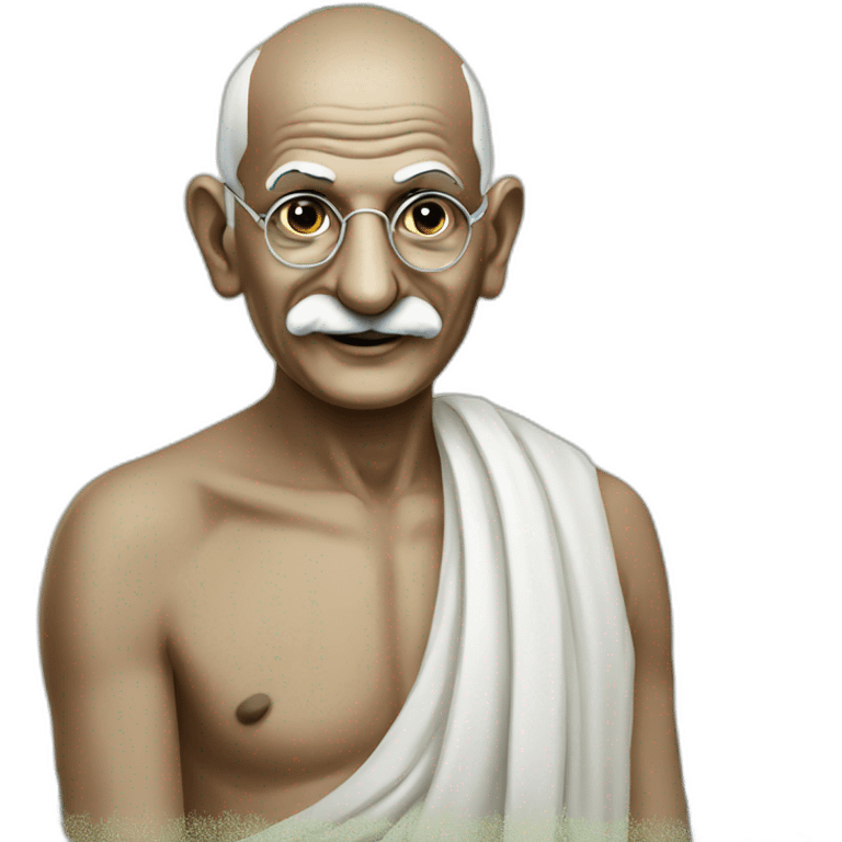 Gandhi ji with dollars  emoji