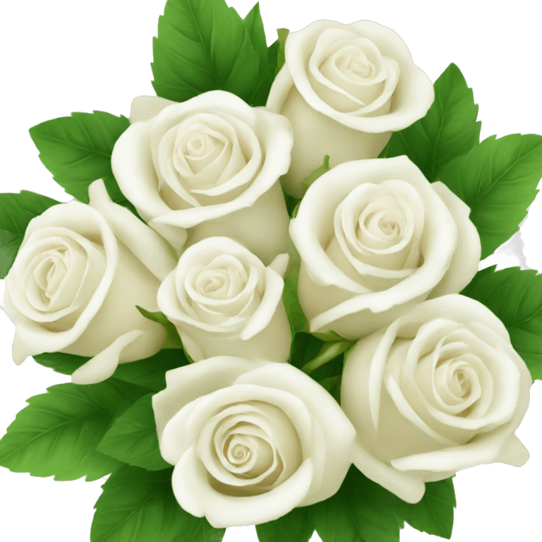 bouquet of white roses emoji