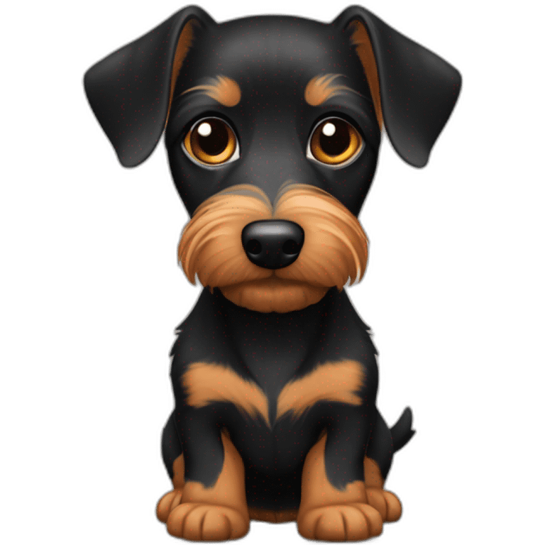 Terrier-wire-hair-dachshund-black-tan emoji