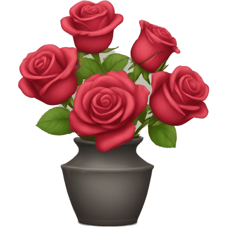 roses in a vas emoji