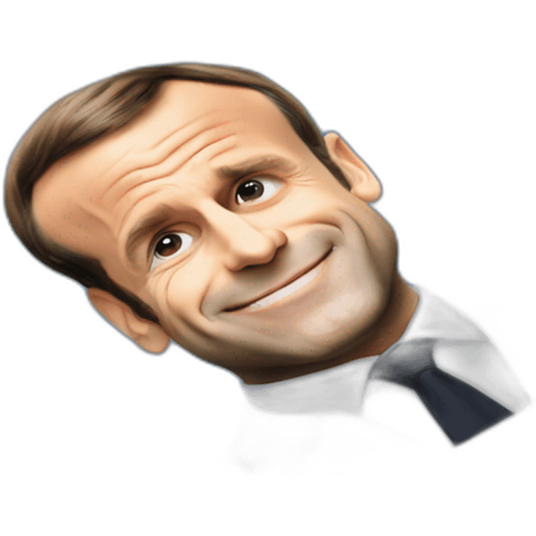 Emmanuel Macron torsr nu sur un T-Max emoji