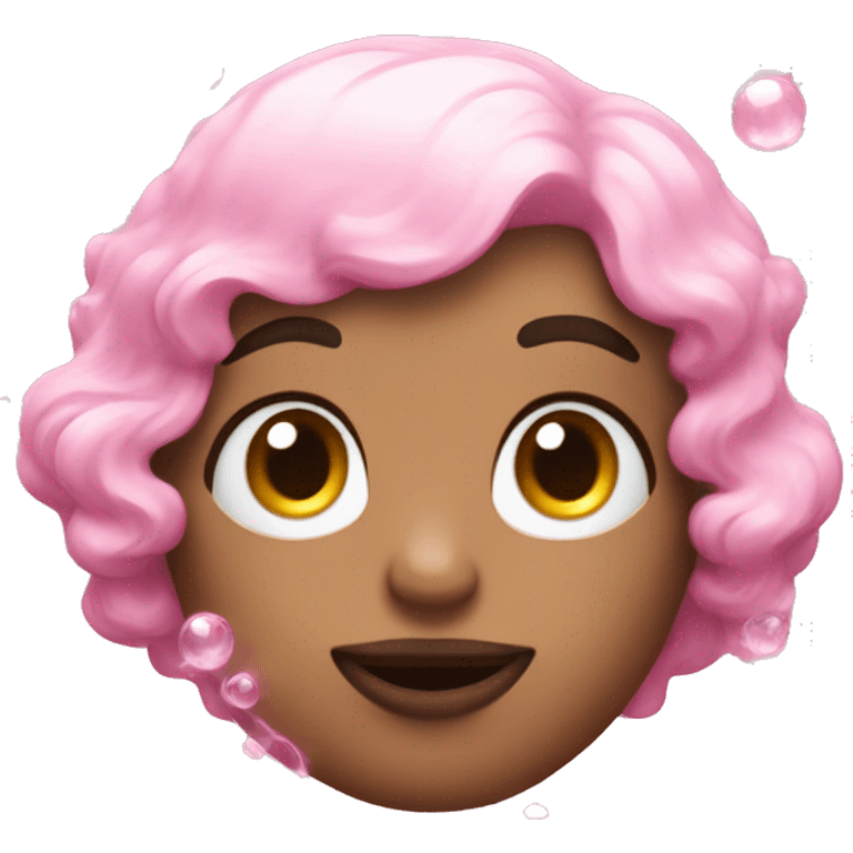 bubbles and sparkles with a pink hue emoji