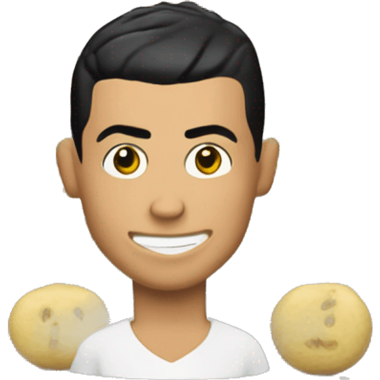 Cristiano Ronaldo qui mange un patate emoji