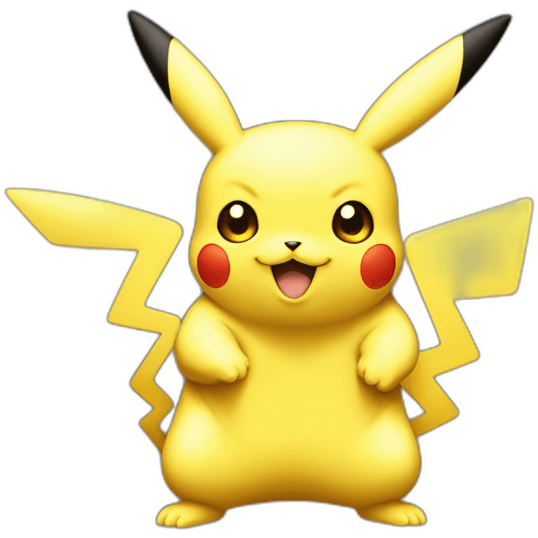 Pikachu is using 100,000 Volt emoji