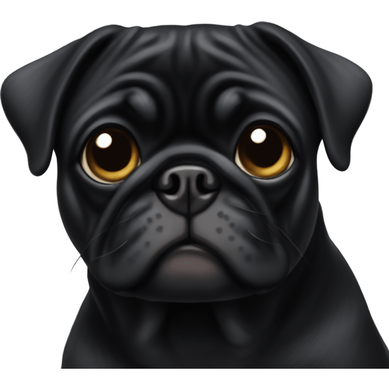 Black pug emoji